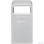 Флешка USB Kingston DataTraveler Micro (DTMC3G2/64Gb), 64Gb, USB 3.2 Gen 1, R/W 200/60, серебристый, фото7