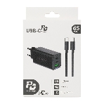 Сетевое зарядное устройство NERPA PD333CBX 65W GaN PD+QC3.0, 2xUSB-C, 1xUSB-A, USB-C - USB-C 100W cable 1.5m черный, EU plug, BOX, фото2