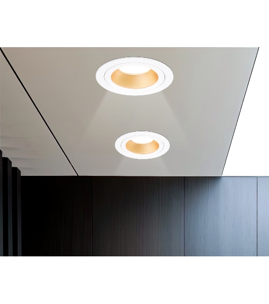 Встраиваемый точечный светильник Ambrella light TN102823 WH/GD белый/золото GU5.3 D92*50