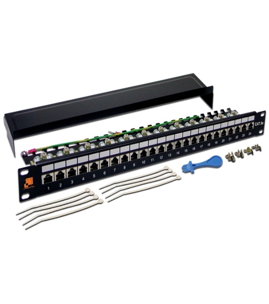 Патч-панель Lanmaster LAN-PPL24S5E 19' 1U 24xRJ45 кат.5e