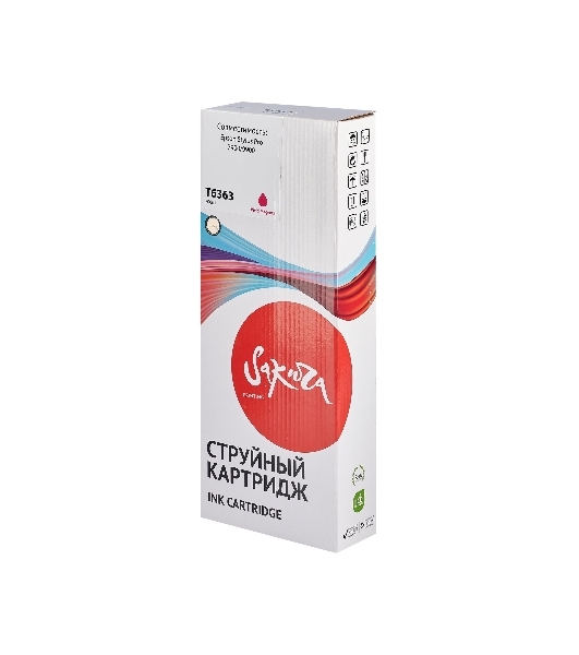 Картридж струйный Sakura C13T636300 (T6363 Vivid Magenta) для Epson, пурпурный, 700 мл.