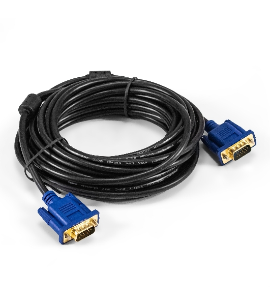 Кабель VGA Pro ExeGate EX-CC-PVGA-15M15M-7.5 (15M/15M, 7,5м, 2 фильтра, позолоченные контакты, экран)