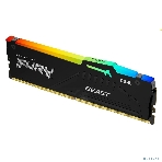 Оперативная память Kingston Fury Beast, DDR5, 16Gb (1x16Gb), 6000MHz, CL30, DIMM, с радиатором, RGB, черный, фото11