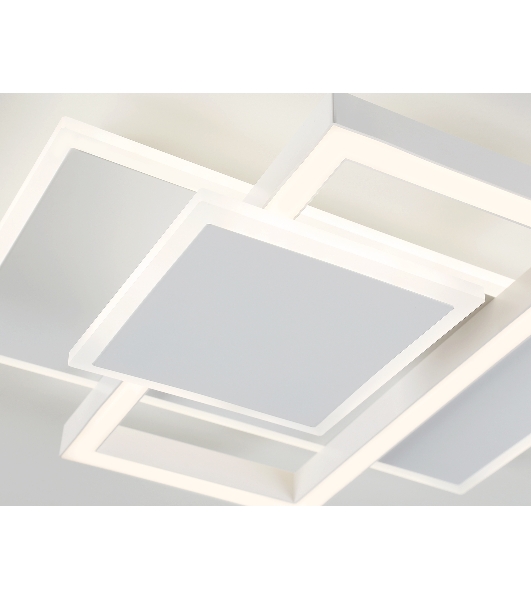 Потолочный светодиодный светильник Ambrella light FA1021/3 WH белый 50W 3000K-6400K 380*345*75 (ПДУ ИК)