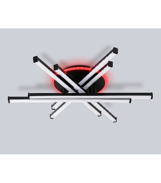 Потолочный светодиодный светильник Ambrella light FL6272 BK черный 76W 3000K-6400K+RGB 700*615*135 (ПДУ ИК)
