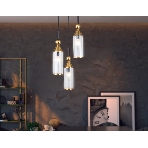 Светильник Ambrella light LH55252/3 BK/BS/CL черный/латунь/прозрачный E14*3 max 40W D230*1200, фото 1