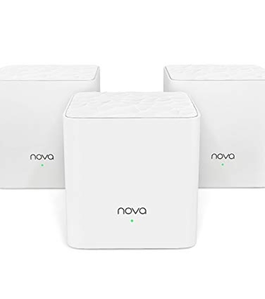 Двухдиапазонная Wi-Fi Mesh система Tenda nova MW3 (3 роутера) АС1200, 2 порта fast ethernet RJ45