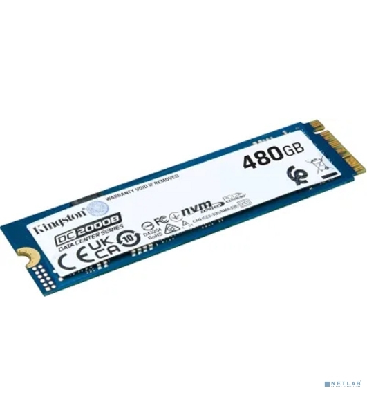 Накопитель SSD Kingston DC2000B, 480Gb, PCIe 4.0 x4, M.2 2280, R/W 7000/800