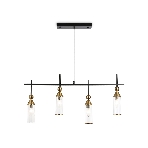 Светильник Ambrella light LH55254/4 BK/BS/CL черный/латунь/прозрачный E14*4 max 40W 845*65*1150, фото8