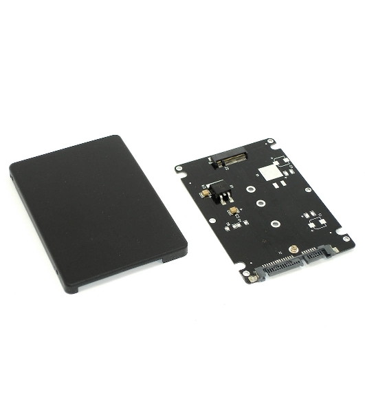 Бокс для SSD диска M2 с выходом SATA пластиковый, черный