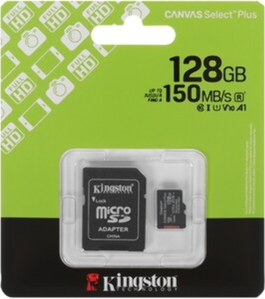Флеш карта microSDXC 128Gb Kingston SDCS3/128GbSP Canvas Select Plus w/o adapter