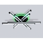 Потолочный светодиодный светильник Ambrella light FL6272 BK черный 76W 3000K-6400K+RGB 700*615*135 (ПДУ ИК), фото3