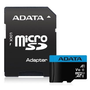Флеш карта Micro SecureDigital 128Gb ADATA AUSDX128GUICL10A1-RA1 MicroSDXC Class 10 UHS-I, SD adapter