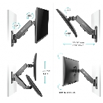 Кронштейн (держатель) ONKRON G120 для телевизора 13'-34' дюймов настенный, черный, фото17