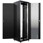 Шкаф коммутационный NTSS Премиум (NTSS-R42U6060GS-1BL) напольный 42U 600x600 мм пер. дв. стекл металл 900 кг черный 510 мм 86 кг 1987 мм 20 металл, фото4