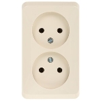 Розетка 2-ая б/з без шторок PA16-005K Schneider Electric ЭТЮД О/У Кремовый, фото3