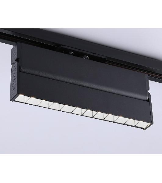 Трековый однофазный светодиодный светильник Ambrella light GL6819 BK черный LED 12W 4200K 24° 230*22*87