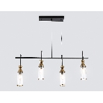 Светильник Ambrella light LH55254/4 BK/BS/CL черный/латунь/прозрачный E14*4 max 40W 845*65*1150, фото6