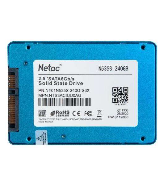 Накопитель SSD Netac N535S, 240Gb, 2.5', SATA-III, R/W 540/490