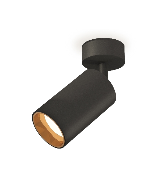 Светильник Ambrella Light XM6323004 SBK/PYG черный песок/золото желтое полированное MR16 GU5.3 (A2210, C6323, N6113)