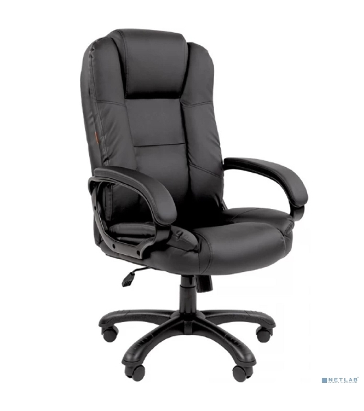 Кресло Chairman 600 черный, экокожа, 120 кг