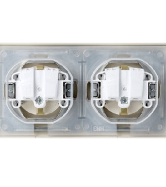 Розетка 2-ая с/з, со шторками, в сборе, IP44 GSL000247 Schneider Electric Glossa Бежевый