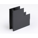 GL3378 BK черный коннектор угловой внутренний для накладного шинопровода 85*85*H26.9, фото3