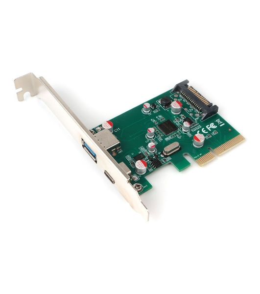Контроллер USB Gembird SPCR-02, в PCI, порты: 2 внешн. USB 3.0 Type-C