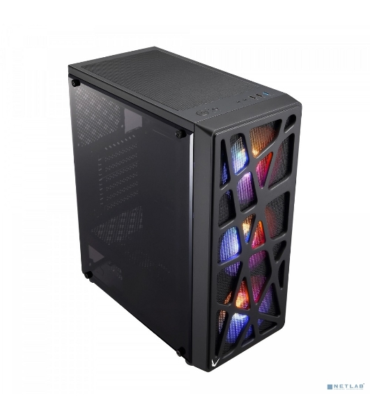 Компьютерный корпус Aerocool/Formula MANA черный без БП ATX 6x120мм 2xUSB 2.0 1xUSB 3.0 audio bott PSU
