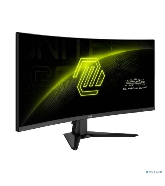 Монитор 34' MSI MAG 346CQ VA 3440x1440, 180 Гц, 1 мс, 21:9, 300 кд/м², 2xHDMI 2.0b, DP 1.4a, USB-C, 3.5 Jack, HDR Ready, Adaptive-Sync, изогнутый экран (1500R), черный