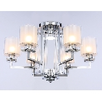 Светильник Ambrella light TR4418/6 CH/CL/FR хром/прозрачный/белый матовый E27*6 max 40W D748*463, фото 1