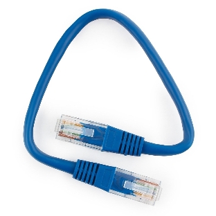 Патч-корд UTP Cablexpert cat.5e 0.25м, литой, многожильный, синий