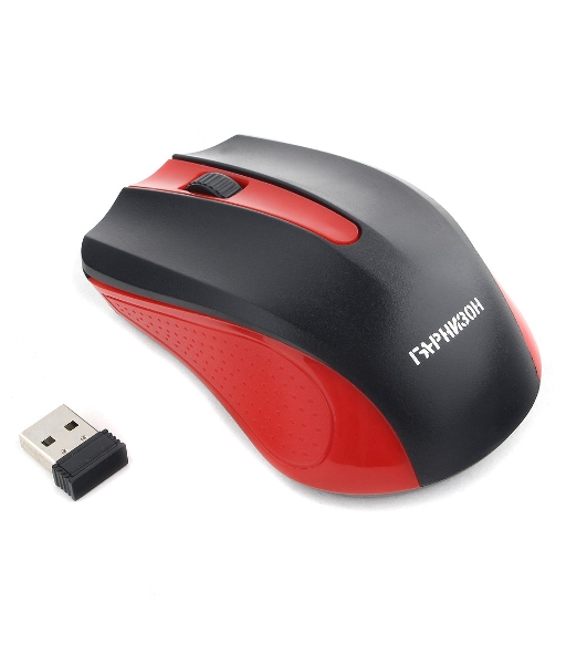 Мышь беспроводная Гарнизон GMW-430R красный, 1200 dpi, радиоканал, USB, кнопки - 3