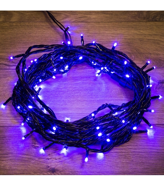Гирлянда Neon-night 'Твинкл Лайт' 10 м, черный ПВХ, 100 диодов, цвет синий