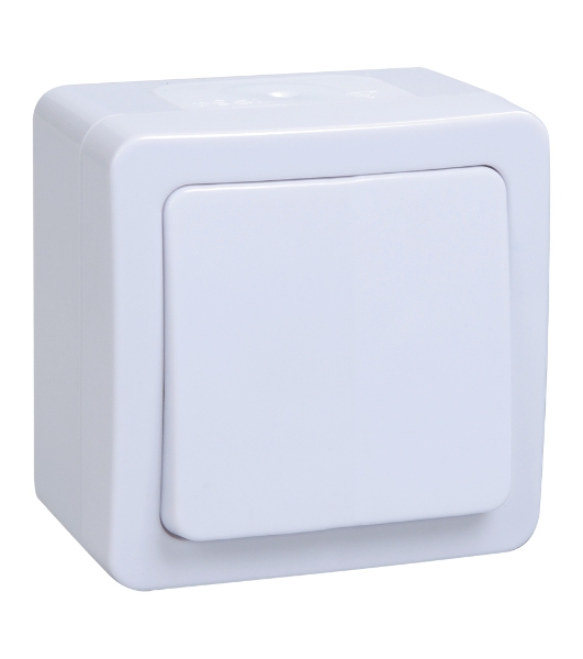Выключатель IEK EVMP10-K01-10-54-EC ВС20-1-0-ГПБ выкл 1кл о/у IP54 (цвет клавиш: белый) ГЕРМЕС PLUS