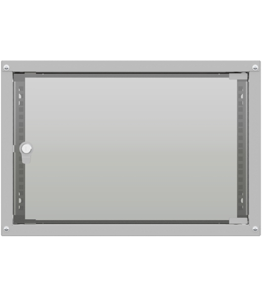 Шкаф коммутационный NTSS LIME (NTSS-WL6U5545GS) настенный 6U 550x450 мм пер. дв. стекл несъемн. бок. пан. 30 кг серый 110 град.