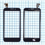 Сенсорное стекло (тачскрин) для Alcatel One Touch Snap 7025D, черное, фото3
