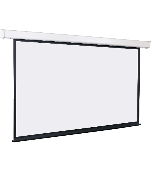 Экран с электроприводом Lumien Master Control 208х300 см (раб. область 164х292см) (122') High Contrast черная кайма сверху 40 см 16:9