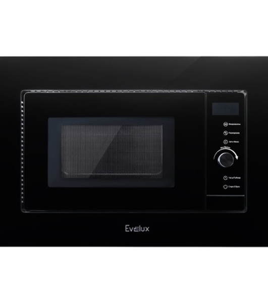 Встраиваемая микроволновая печь Evelux MW 253 B черный, 17 л, 700 Вт, поворотный механизм/сенсор