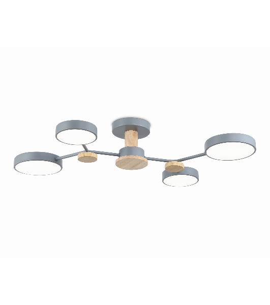 Светильник Ambrella light FL4859/4 GR/WD серый/дерево 60W 3000-6000K 700*400*120 (без ПДУ)