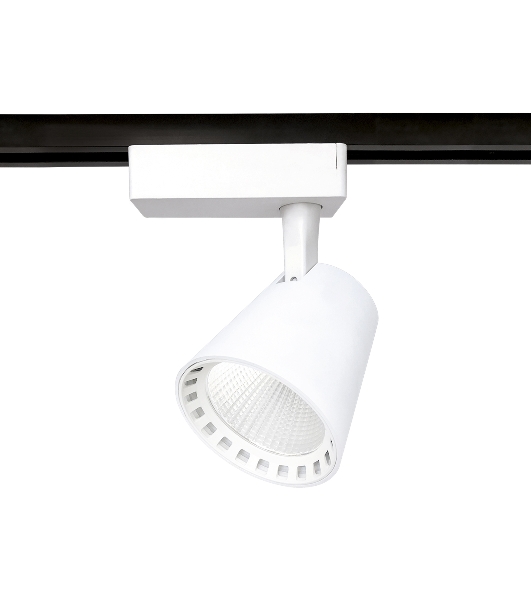 Трековый однофазный светодиодный светильник Ambrella light GL5975 WH белый LED 24W 4200K 24°
