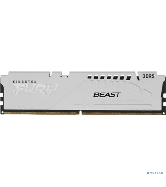 Оперативная память Kingston Fury Beast, DDR5, 64GB (1x64GB), 5600 MHz, CL40, с радиатором, чёрный