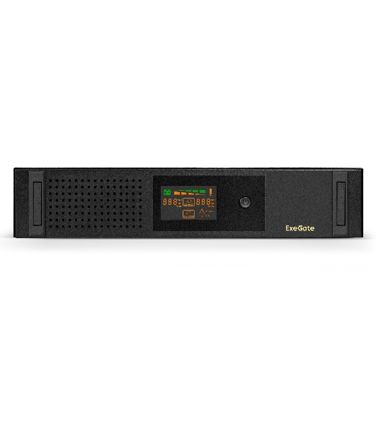 ИБП ExeGate ServerRM UNL-850.LCD.AVR.2SH.3C13.USB.2U (850VA/510W, Color LCD, AVR, 2*Schuko+3*C13, USB, батарея 12V 9Ah, 2U, установка в стойку, Black)