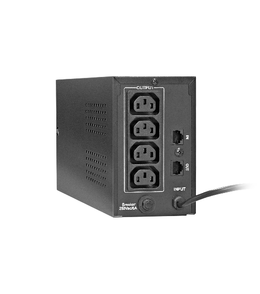 Источник бесперебойного питания ExeGate EP285538RUS Power Back BNB-600.LED.AVR.C13.RJ 600VA/360W, LED, AVR,4*IEC-C13, RJ45/11, черный