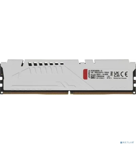 Оперативная память Kingston Fury Beast, DDR5, 64GB (1x64GB), 5600 MHz, CL40, с радиатором, чёрный