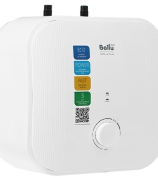 Водонагреватель электрический Ballu BWH/S 15 Capsule Plus U белый, накопительный, 15 л, 2 кВт