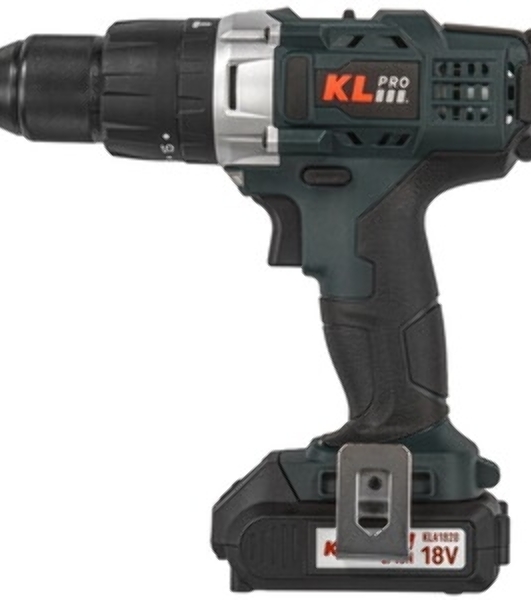 Дрель-шуруповерт Klpro KLDM18-20, 18 В, 2 Ач, 40 Нм, щеточный, ударный