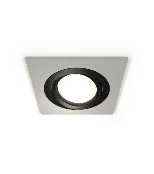 Комплект встраиваемого поворотного светильника Ambrella light XC7633081 SGR/PBK серый песок/черный полированный MR16 GU5.3 (C7623, N7002)