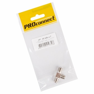 Переходник антенный PROconnect (3-гнезда F), тройник, (1 шт.) (пакет)
