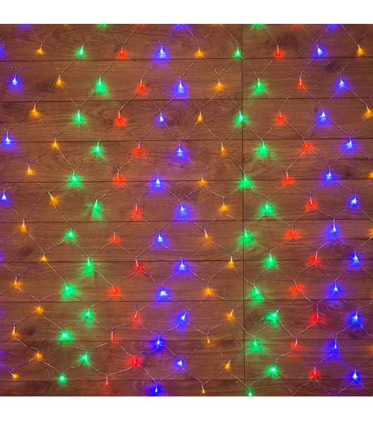 Гирлянда Neon-night Сеть с контроллером 1.5х1.5м 150 LED мульти. прозрачный провод 12Вт 220В IP20